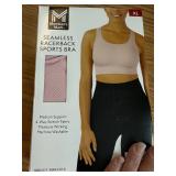 MEMBERS MARK SEAMLESS RACERBACK SPORTS BRA Size XL