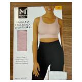 MEMBERS MARK SEAMLESS RACERBACK SPORTS BRA Size medium