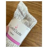 Cuddle duds crew socks, six pair size 4 to 10