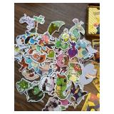 100 vinyl Pok mon stickers, 55 rare gold Pok mon cards package.