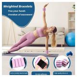 Wrist & Ankle Weights (1lb Each), Silicone Bangles