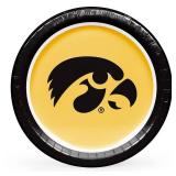 Iowa Hawkeyes NCAA Round Paper Plates, 10", 85 ct.