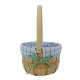9" Chipwood with Liner Easter Basket Cool Blue Plaid - Spritz