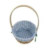 9" Chipwood with Liner Easter Basket Cool Blue Plaid - Spritz