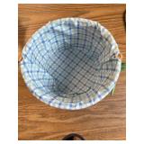 9" Chipwood with Liner Easter Basket Cool Blue Plaid - Spritz