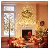 $60 Outdoor Lighted Tree Set of 3: 4ft, 6ft, 8ft LED