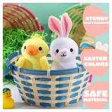 JOYIN 3Pcs Easter Bamboo Baskets with Handle, Woven Gift Baskets