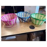 JOYIN 3Pcs Easter Bamboo Baskets with Handle, Woven Gift Baskets