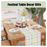 Tray Included 16-Pcs Easter Decor Set - Bunny Gnome Beads, Blue