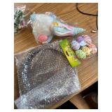 Tray Included 16-Pcs Easter Decor Set - Bunny Gnome Beads, Blue