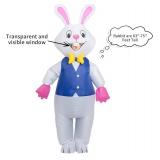 Inflatable Bunny Costume for Adults Blow-Up Halloween Bunny Suit