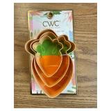 Cook with Color 3pc Carrot Cookie Cutter Set
