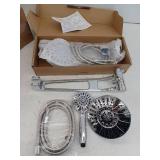 TotalSpa Hybrid Rainfall Showerhead With Adjustable Arm, Chrome, 2 Pack