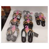 Pedi Couture Pedicure Flip Flops - Lot of 10