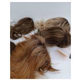 Lot of 11 Tony Brattin Wigs and 4 Triangle Pro Hairstyling Tools