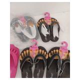 Pedi Couture Salon Flip Flops Lot of 5