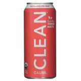 Clean Cause Organic Watermelon Mint Sparkling Yerba Mate 12pk, 16 FZ