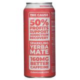 Clean Cause Organic Watermelon Mint Sparkling Yerba Mate 12pk, 16 FZ