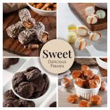 Broadway Basketeers Birthday Gift Basket Tower Snack Boxes with Gourmet Cookies, Chocolates & Popcorn