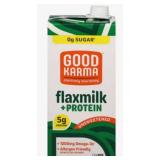 2 pk Good Karma UNSWEETENED FLAXMILK plus Protein 32 Oz