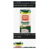2 pk Good Karma UNSWEETENED FLAXMILK plus Protein 32 Oz