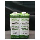 2 pk Califia Farms Organic Unsweetened Almond Milk - 32 fl oz