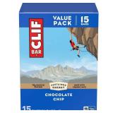 CLIF Bar Chocolate Chip Granola Plant-Based Soy Protein Bar Made with Organic Oats - 10g Protein - 36oz/15ct