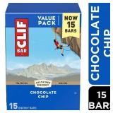 CLIF Bar Chocolate Chip Granola Plant-Based Soy Protein Bar Made with Organic Oats - 10g Protein - 36oz/15ct