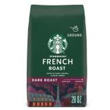 Starbucks French Roast  Flavored Ground Coffee  Dark Roast Hot or Iced Coffee  28 oz