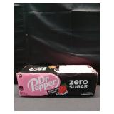 Dr Pepper Zero Sugar Strawberries and Cream Soda Pop  12 fl oz  12 Pack Cans