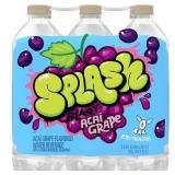 SPLASH NATURAL WATER BEVERAGE ACAI GRAPE FLAVOR 6-16 OZ BOTTLES
