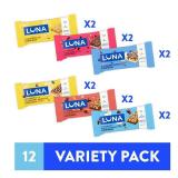 LUNA Bar - Variety Pack - 6 Flavors - Gluten Free Snack Bars - Non-GMO - Protein Bars - Made with Organic Oats (12 Pack)