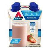 ATKINS STRAWBERRY MEAL REPLACEMENT SHAKE 4-11 OZ CARTONS