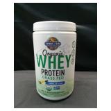 Organic Whey Protein  Grass-Fed  Vanilla  13.33 oz (378 g)  Garden of Life