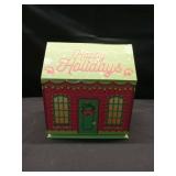 Christmas Cookie House Gift Box with 2 Cookie Flavors Inside by Send A Cake Hot Chocolate & Snickerdoodle Sugar Cookies