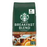 Starbucks Breakfast Blend  Whole Bean Coffee  Medium Roast  12 oz