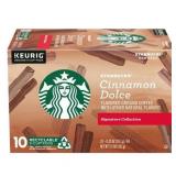 Starbucks Cinnamon Dolce Flavored Blonde Roast Single Cup Coffee for Keurig Brewers  Box of 10 K-Cup Pods