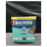 Clif Builders - Protein Bars - Chocolate Mint - 20G Protein - Gluten Free (2.4 Ounce  12 Count)