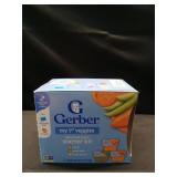 Gerber Non-GMO Baby Food Stage 1 My 1st Veggies Starter Kit Puree Tubs 2oz/6pk