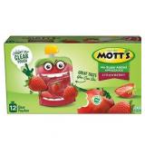 MOTTS UNSWEETENED APPLESAUCE STRAWBERRY FLAVOR 12 POUCHES