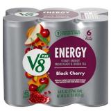 V8 Energy V-FUSION BEVERAGE CHERRY 6- 8 Oz Cans