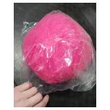 Uvvyui Hot Pink Ball Pillow, 8 Cute Mini Round Throw Pillow Faux Rabbit Fur Room Decorative Throw Pillow, Ball Shaped Pillow Plush Cushion for Couch, Sofa, Bedroom