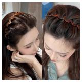 Vrose Flosi Fashion Wide Zig Zag Headbands for Women and Men - Plastic Wavy Hair Band with Teeth Comb - Classic 90s Hair Accessories for Face Washing Skin Care Makeup Hair Holder Everyday Use