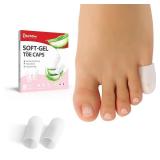 Gel Pinky Toe Sleeves Toe Protectors - Bukihome 8 Pack Silicone Toe Caps with Aloe Vera Extract - Toe Protections Cushions for Women & Men - Protect Corns, Blister