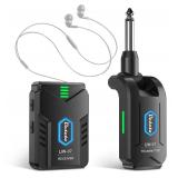 Ueteto Wireless in Ear Monitor System 2.4GHz Mono IEM System with Transmitter Beltpack Receiver, Plug and Play for Musicians Studio, Band Rehearsal, Live Performance