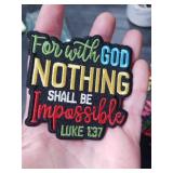 Lyrow 8 Pcs Christian Iron on Patches Bible Faith Verse Patches for Women 3 Inch Inspirational Motivational Religious Sew on Applique for Hat Backpack Jacket DIY Accessories Gift(Colorful)