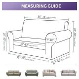 Joccun Stretch Loveseat Couch Cover Slipcover, 1-Piece Sofa Cover for 2 Cushion Couch Spandex Jacquard Washable Furniture Protector Cover for Living Room,Kids,Pets Loveseat,Navy