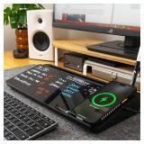 DeskBoard Buddy Desktop Whiteboard + 2 Markers (Black with Wireless Charger)