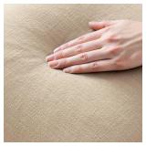 MIULEE Decorative Throw Pillow Covers Neutral Linen Fringe Throw Pillows Set of 2 Beige Boho Farmhouse Cushion Covers with Tassels for Couch Sofa Bed Living Room Spring Home Decor 20x20 Inch