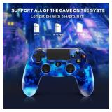 2 Pack Wireless Controller for PS4, Controller for Sony PlayStation 4, Double Shock 6-Axis Motion Sensor, Sensitive Touch Pad, Built-in Speaker & 3.5mm Headset Jack, Compatible with PS4/Pro/Slim